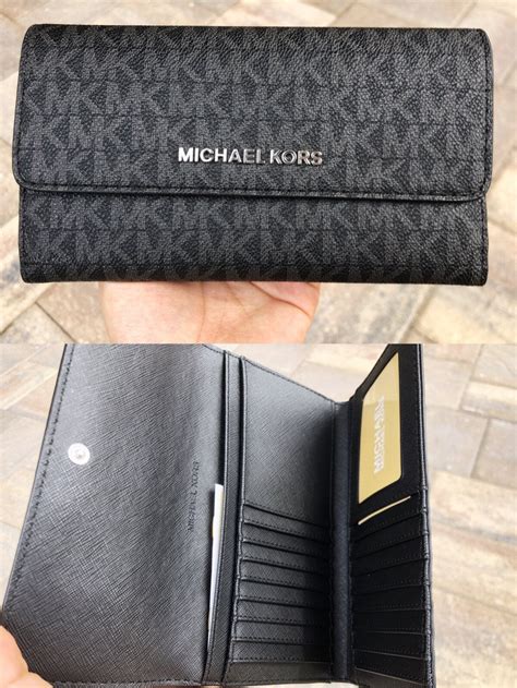 michael kors mk signature large slim wallet|michael kors large wallet wristlet.